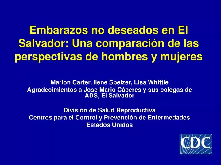 embarazos no deseados en el salvador una comparaci n de las perspectivas de hombres y mujeres