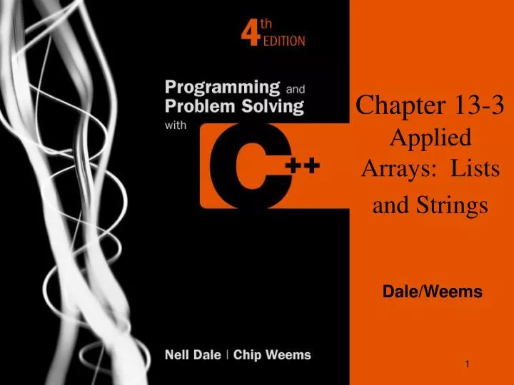 chapter 13 3 applied arrays lists and strings