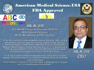 American Medical Science.USA FDA Approved