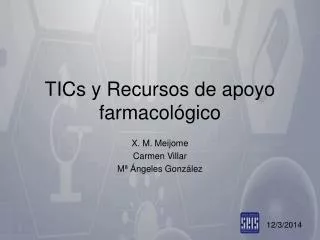 tics y recursos de apoyo farmacol gico