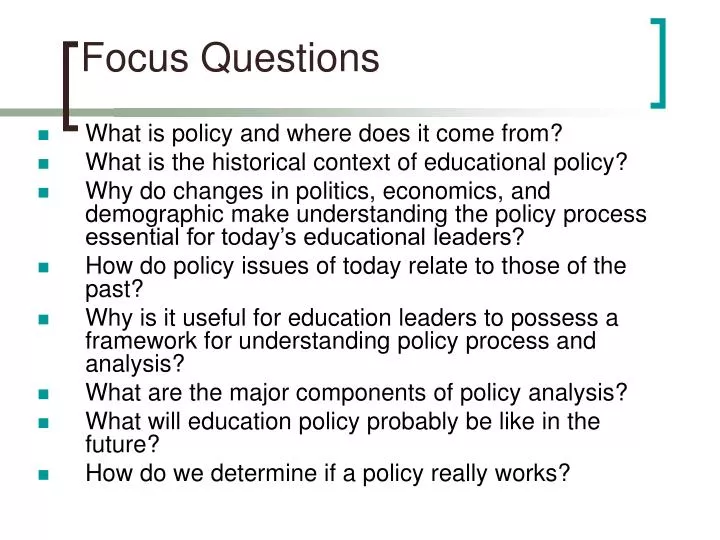 focus questions