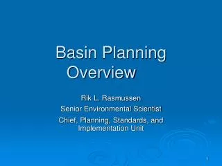 Basin Planning Overview