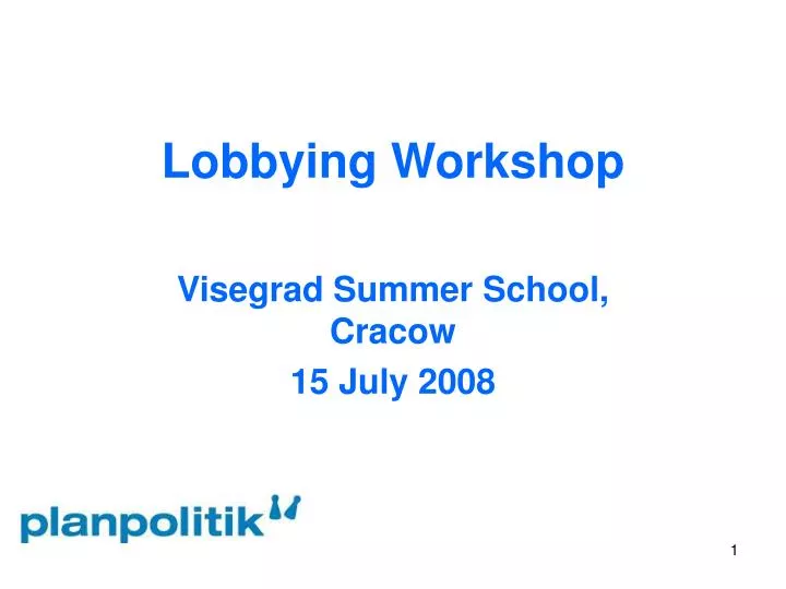 lobbying workshop
