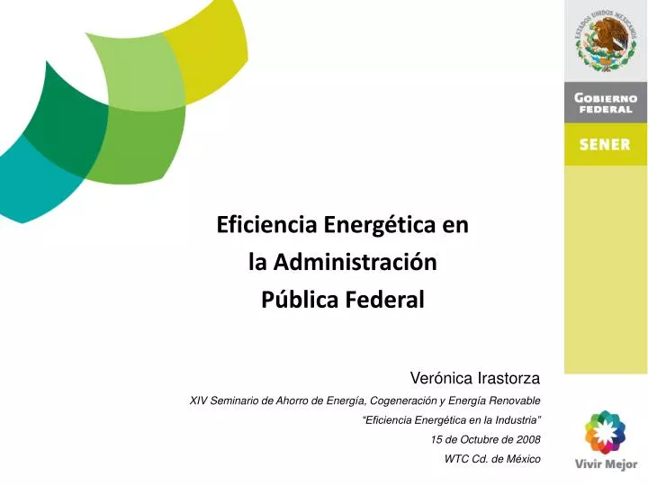 eficiencia energ tica en la administraci n p blica federal