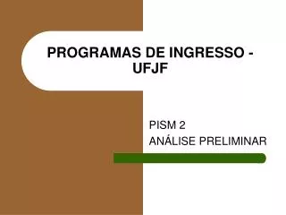 programas de ingresso ufjf
