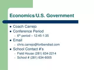 Economics/U.S. Government