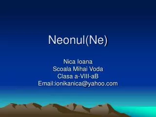 neonul ne