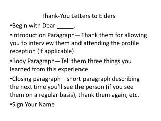 Thank-You Letters to Elders Begin with Dear _____,