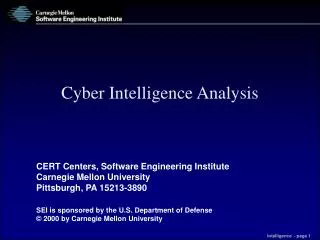 Cyber Intelligence Analysis