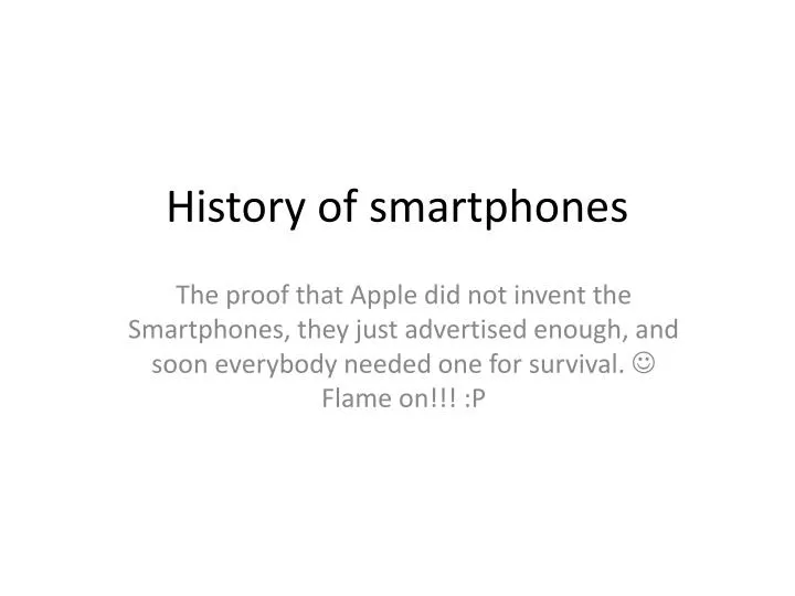 history of smartphones