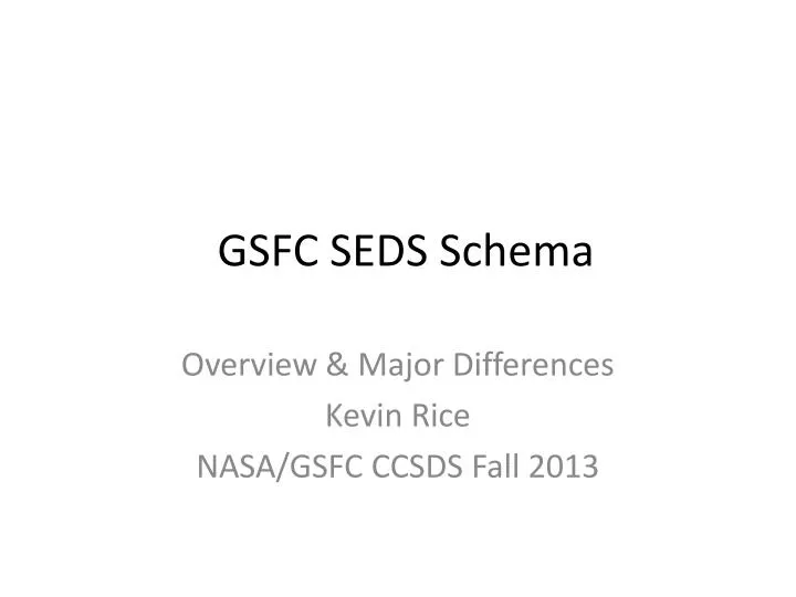 gsfc seds schema