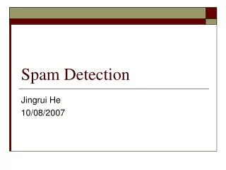 Spam Detection