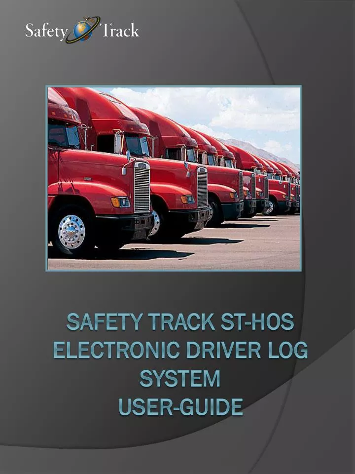 safety track st hos electronic driver log system user guide