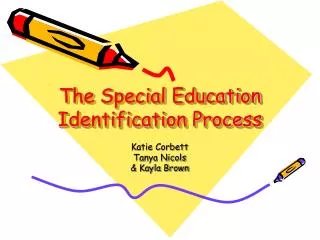 The Special Education Identification Process