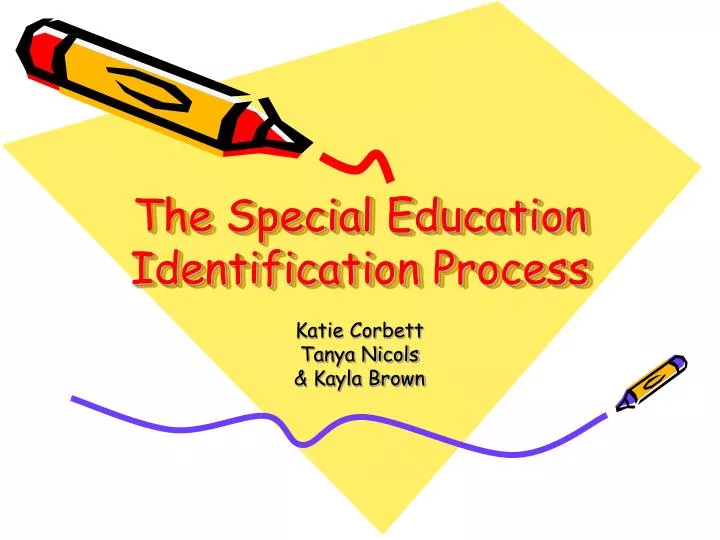 the special education identification process
