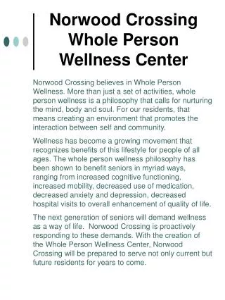 Norwood Crossing Whole Person Wellness Center