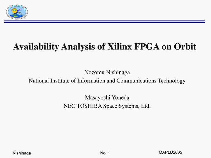 availability analysis of xilinx fpga on orbit