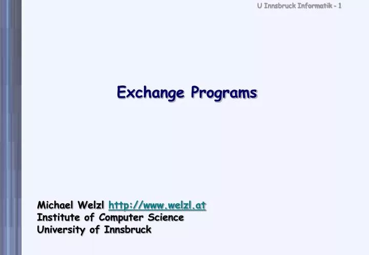 exchange programs