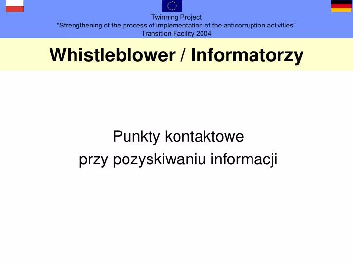 whistleblower informatorzy