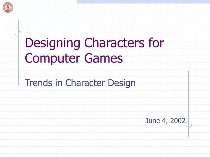 designing characters for computer games