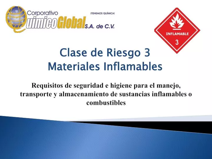 clase de riesgo 3 materiales inflamables