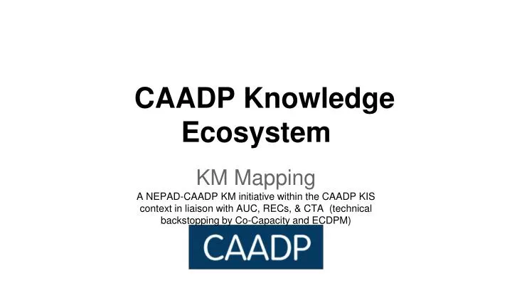 caadp knowledge ecosystem