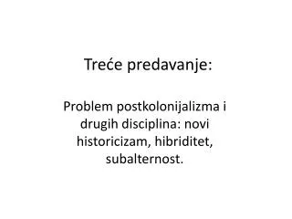 tre e predavanje