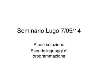 seminario lugo 7 05 14