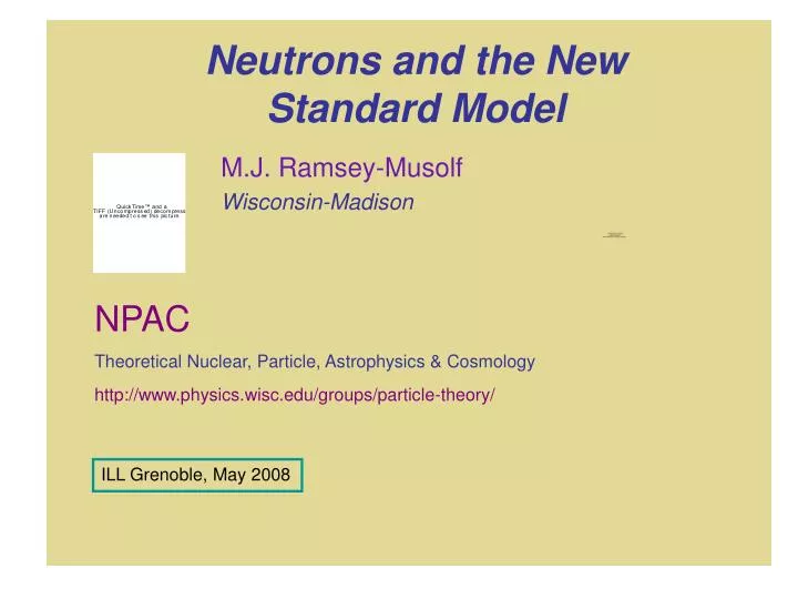 neutrons and the new standard model