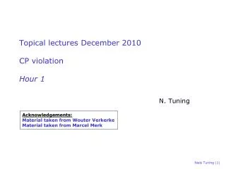 topical lectures december 2010 cp violation hour 1