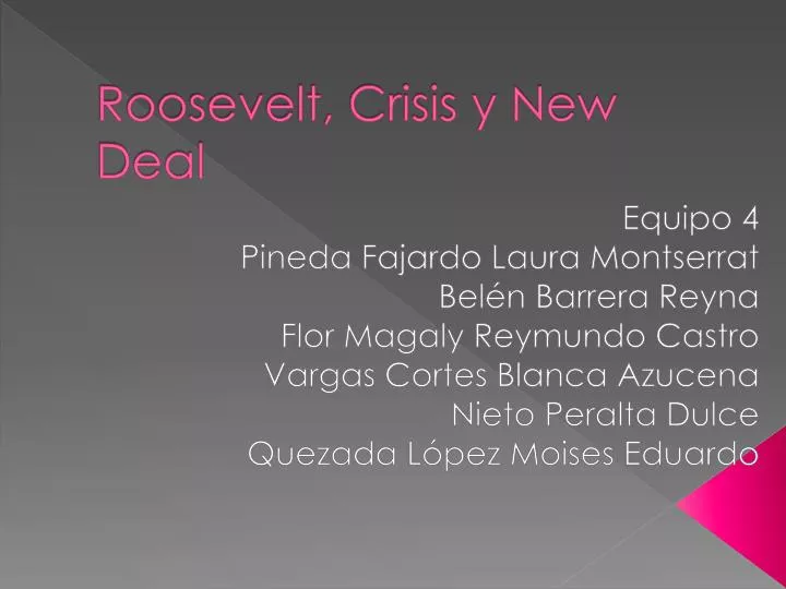 roosevelt crisis y new deal