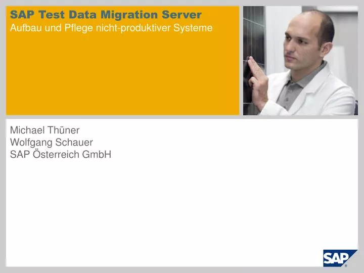 sap test data migration server aufbau und pflege nicht produktiver systeme