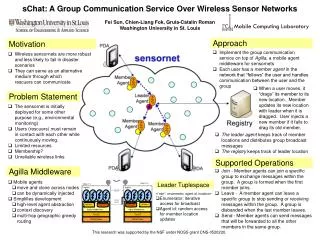 sChat: A Group Communication Service Over Wireless Sensor Networks