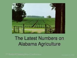 The Latest Numbers on Alabama Agriculture