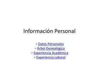informaci n personal