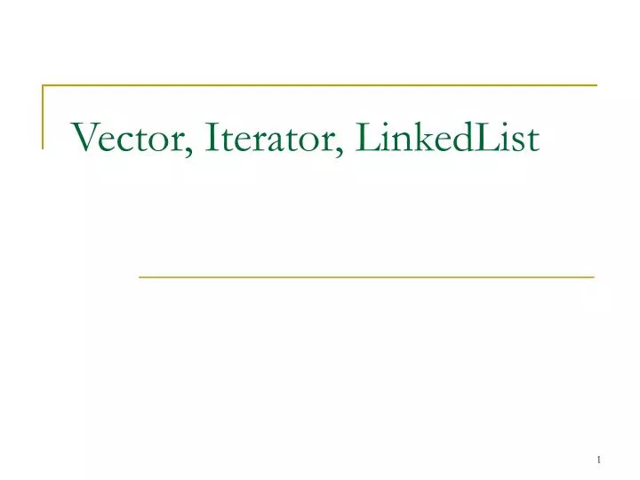 vector iterator linkedlist