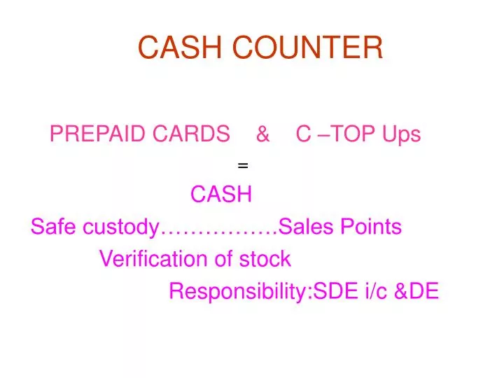 cash counter