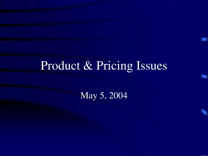 product pricing issues