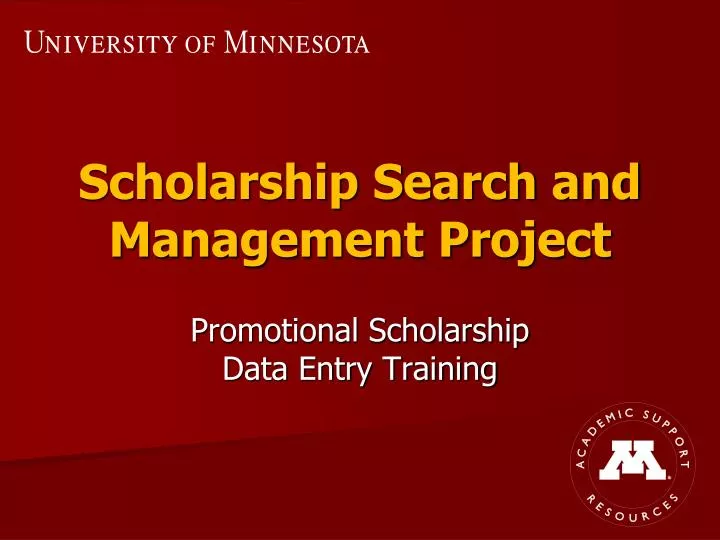 scholarship search and management project