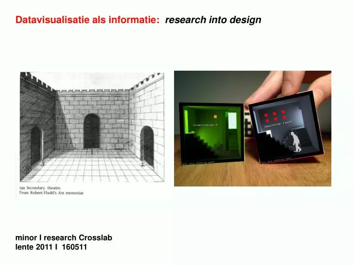 datavisualisatie als informatie research into design minor i research crosslab lente 2011 i 160511