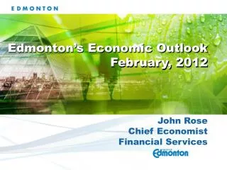 John Rose Chief Economist Financial Services