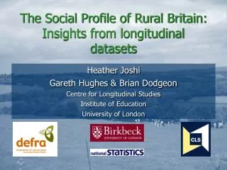 The Social Profile of Rural Britain: Insights from longitudinal datasets