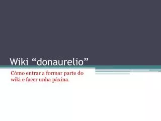 wiki donaurelio