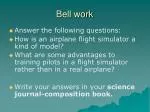 Bell work - slide 1