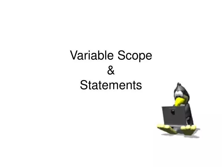 variable scope statements