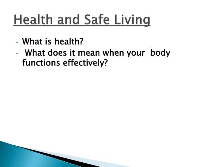 health and safe living