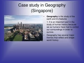 Case study in Geography (Singapore )