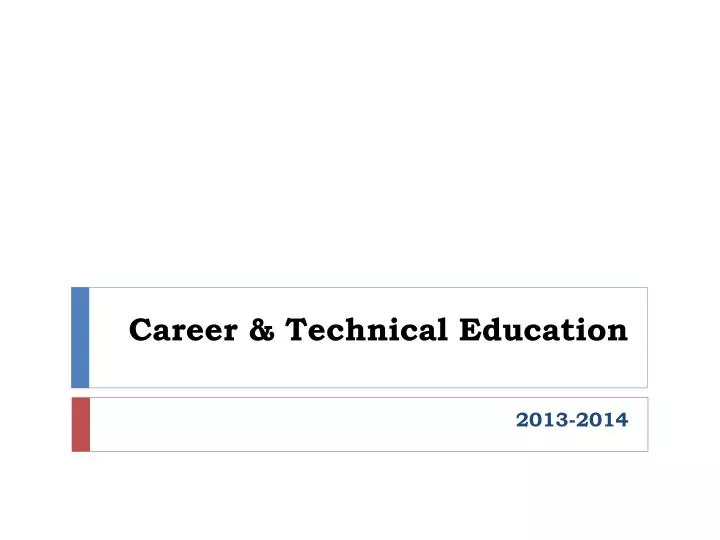 career technical education