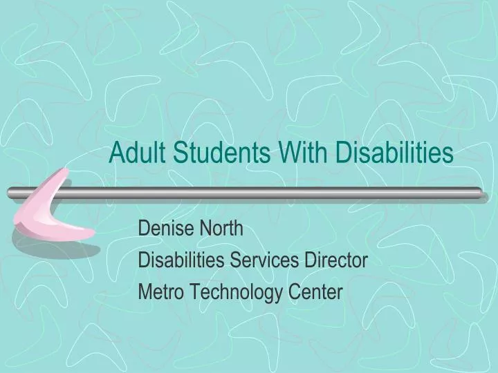 adult students with disabilities