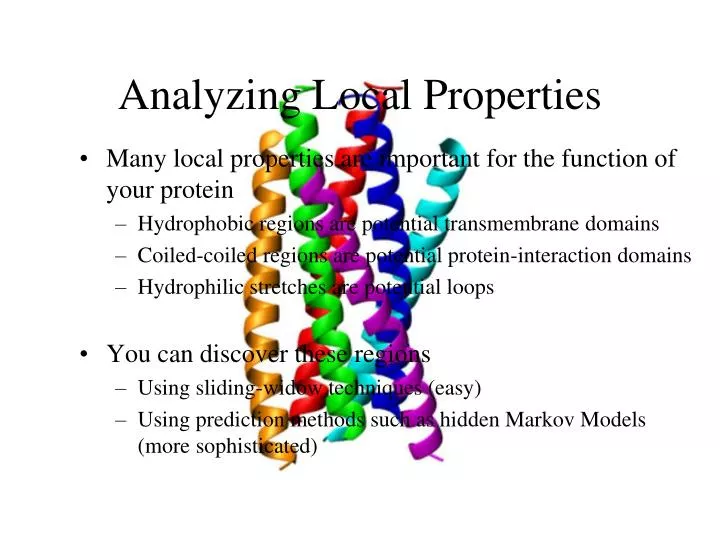 analyzing local properties